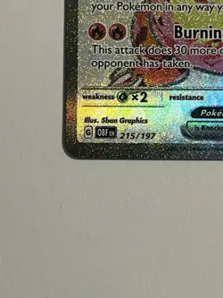 Charizard ex 215/197 Pokemon TCG: Obsidian Flames Full Art Ultra Rare Holo NM - Image 5