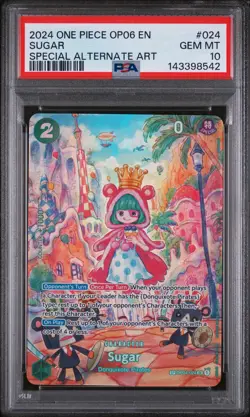 One Piece Op06-Wings Of The Captain Sugar SP PSA 10 - Image 1