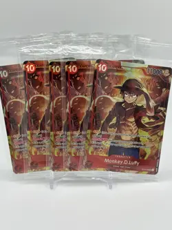 5x One Piece Monkey.D.Luffy ST10-006 Treasure Booster Promo | 5 SEALED COPIES - Image 1