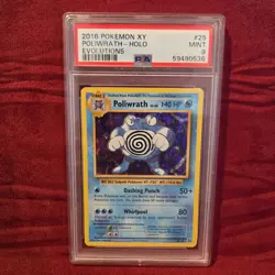 2016 Pokemon XY Evolutions Poliwrath Holo #25 PSA 9 Mint Rare WOTC Reprint Set - Image 1