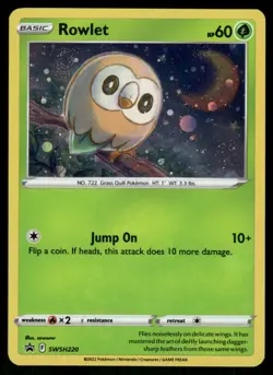 Rowlet - Cosmos Holo SWSH: Sword & Shield Promo Cards SWSH220 NM - Image 1