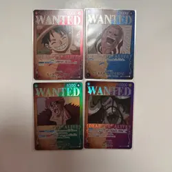One Piece Card Wanted Card Complete set of 4 cards OP03 Pillars of Strength JP - Image 1