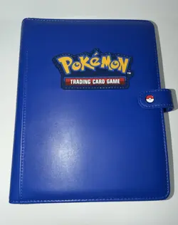 Pokemon Trading Card Game Premium Snap Binder Blue w/ Sleeves - Image 1