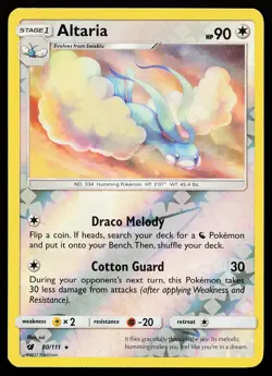 Altaria 80/111 Reverse Holo Rare Crimson Invasion Pokemon Card - Image 1
