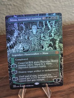 MTG Nissa, Ascended Animist (Borderless) Phyrexia: All Will Be One Foil - Image 1
