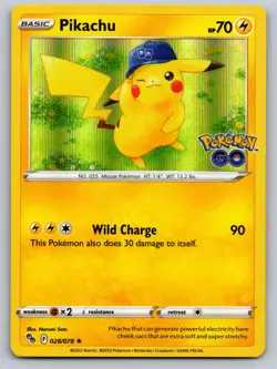 Pikachu 028/078 Holo Rare Pokemon GO Near Mint - Image 1