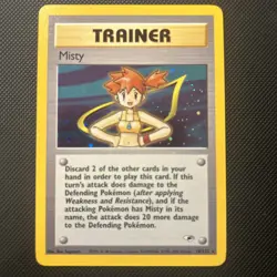 Pokemon TCG Gym Heroes Unlimited 18/132 Misty Holo Rare NM/MT - Image 1