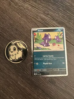 Pokemon Chaos Rising Toxel #78 Cosmic Holo Promo With Coin . Nm Pack Fresh - Image 1