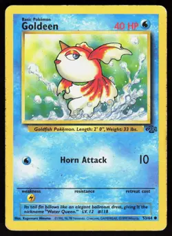 Goldeen 53/64 Common Jungle Pokemon Unlimited Damaged - Image 1