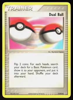 Dual Ball 72/95 Uncommon Team Magma vs Team Aqua Pokemon Damaged - Image 1