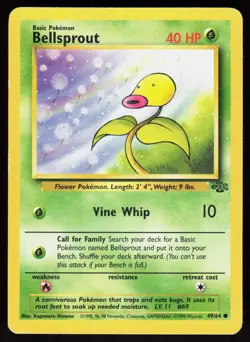 Bellsprout 49/64 Common Jungle Pokemon Unlimited Damaged - Image 1
