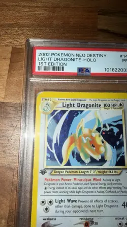 Pokemon Light Dragonite 1st Edition PSA 1 POP 4 Scarce Collector Grail No Comps - Image 5