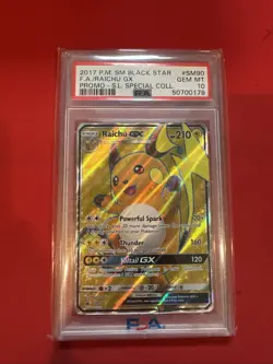 PSA 10 Gem Mint Raichu GX #SM90 Pokemon TCG 2017 SM BLACK STAR - Image 1