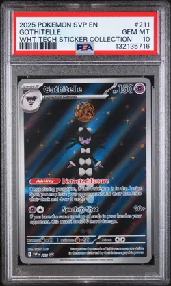 2025 POKEMON SVP WHITE FLARE TECH STICKER COLLECTION PROMO GOTHITELLE PSA 10 - Image 1