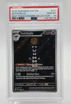 2025 POKEMON SVP WHITE FLARE TECH STICKER COLLECTION PROMO GOTHITELLE PSA 10 - Image 3