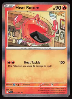 Heat Rotom 013/091 Rare Paldean Fates Pokemon Holo Near Mint - Image 1