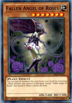 Fallen Angel Of Roses LDS2-EN103 Yu-Gi-Oh! 1st Edition Light Play - Image 1