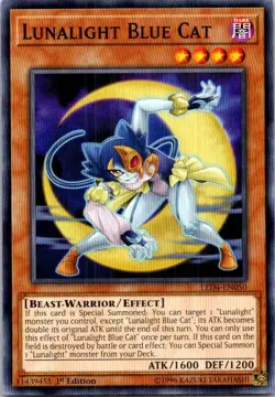 Lunalight Blue Cat LED4-EN050 Yugioh 1st Edition Lightly played - Image 1