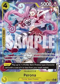 Perona (Alternate Art) OP14-111 English R Azure Seas Seven One Piece Card Game - Image 1