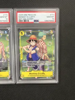 2025 One Piece Set Sail Event Monkey D. Luffy & Zoro Sequential PSA 10 - Image 3