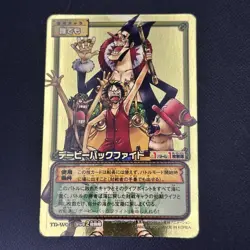 Luffy TD-W01 2004 One Piece Card Game Gold Card Japanese Bandai Davy Back Fight - Image 4