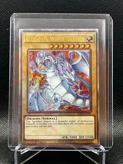 Blue-Eyes White Dragon (New Art) Yugioh RA04-EN002 Quarter Century Secret QCR NM - Image 1