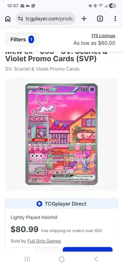 Mew EX 053 Scarlet & Violet Promo Holo Pokemon TCG Card - Image 3