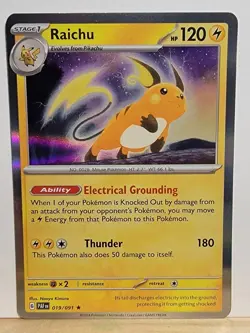 Raichu Rare Holo 2023 Scarlet & Violet 151 Pokemon TCG Card 026/165 - Image 1