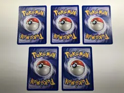 Pokemon Card Lot x5 Rare Non Holo Base Set - Image 2