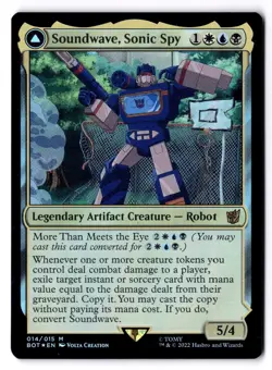 Soundwave, Sonic Spy NM* FOIL Universes Beyond: Transformers 014/015 -UnltdCards - Image 1