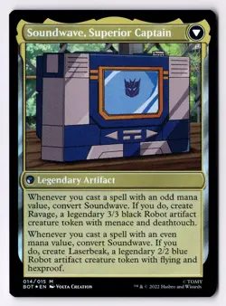 Soundwave, Sonic Spy NM* FOIL Universes Beyond: Transformers 014/015 -UnltdCards - Image 2