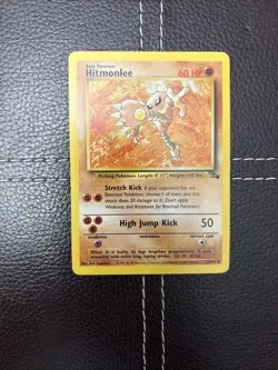 Pokemon TCG - Hitmonlee - 22/62 - Unlimited Fossil - MP Rare (1999) - Image 1