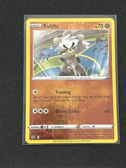 Kubfu 093/198 Pokemon TCG SWSH06: Chilling Reign Reverse Holo NM - Image 1