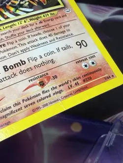 Pokemon Ho-Oh 7/64 Neo Revelation Unlimited Edition Holo Rare English - Image 3