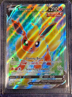 Pokemon Flareon V #169/203 English Evolving Skies Ultra Rare Full Art - Image 1