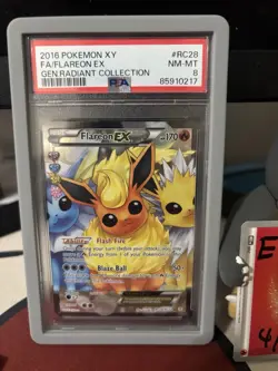 Pokemon Flareon EX PSA 8 XY 2016 Generations Radiant Collection NM-MT #RC28 - Image 1