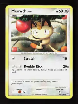 Meowth 114/147 Common Supreme Victors Pokemon Near Mint - Image 1