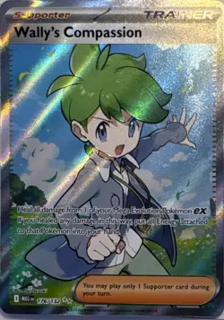 Wally's Compassion 176/132 Ultra Rare Mega Evolution Pokemon Near Mint - Image 1