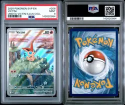 2025 POKEMON SVP EN-SV BLACK STAR PROMO #208 VICTINI PSA 9 - Image 3