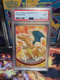 1999 Topps Pokemon T.V. Charizard #6 Mint PSA 9 - Image 1