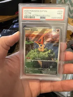 PSA 9 2025 POKEMON SVP EN-SV BLACK STAR PROMO 208 VICTINI UNOVA VICTINI IR - Image 1