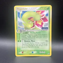 Pokemon Meganium 9/115 Unseen Forces 2005 Reverse Holo LP - Image 1