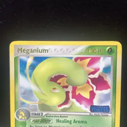 Pokemon Meganium 9/115 Unseen Forces 2005 Reverse Holo LP - Image 2