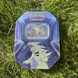 Pokemon TCG: Tyranitar Triple Whammy Collectors Tin - Factory Sealed - Image 1