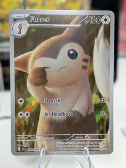 Pokemon Furret 168/159 Sv09: Journey Together Illustration Rare Holo 120 HP - Image 1