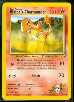 Pokemon BLAINE'S CHARMANDER 61/132 Gym Heroes - - NEAR MINT/MINT - Image 1