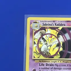 Pokemon Kadabra Card 58/132 Sabrina's Gym Challenge Regular Card - Image 2