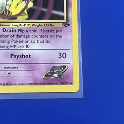 Pokemon Kadabra Card 58/132 Sabrina's Gym Challenge Regular Card - Image 4