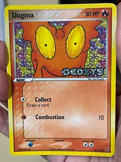 POKEMON SLUGMA #74/107 UNCOOMON EX DEOXYS STAMPED HOLOFOIL VLP CARD - Image 1