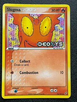 POKEMON SLUGMA #74/107 UNCOOMON EX DEOXYS STAMPED HOLOFOIL VLP CARD - Image 3